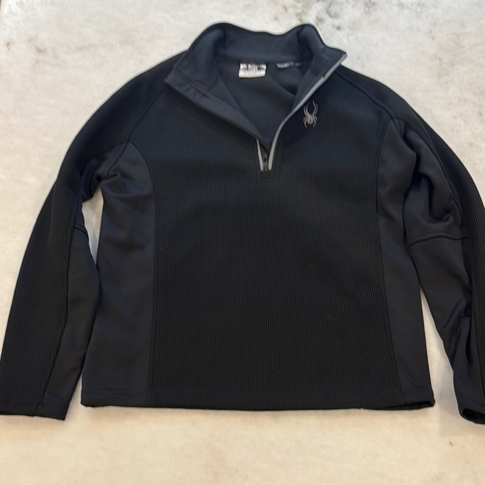 Spyder Black Zip Up Sweater